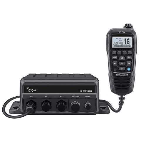 Icom M510Bb 21 Black Box Vhf With Black Command Mic & 3