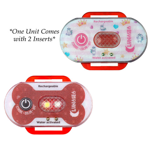 Lunasea Child/Pet Safety Water Activated Strobe Light - Red