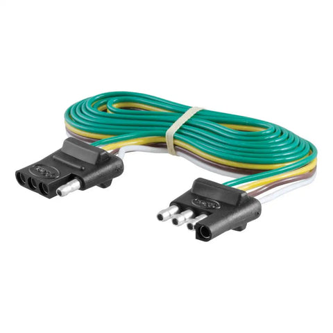 Curt 4 Way Flat Connector Plug And Socket With 72" Wires