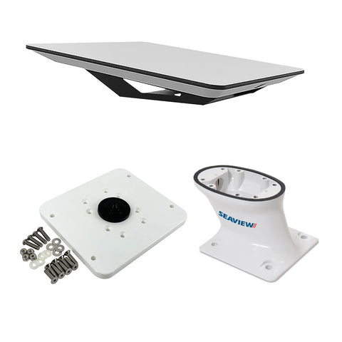 Kvh Starlink Flat Panel Kit W/ 5" Seaview Pedestal Mount &