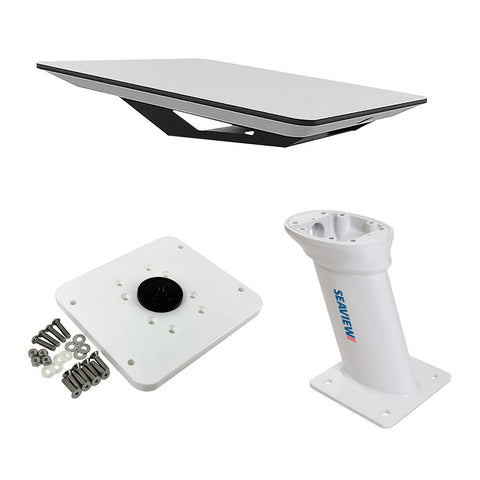 Kvh Starlink Flat Panel Kit W/ 10" Seaview Pedestal Mount &