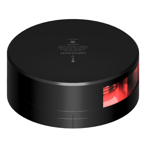 Lopolight Red Port Light 2Nm Black Housing Fb Base