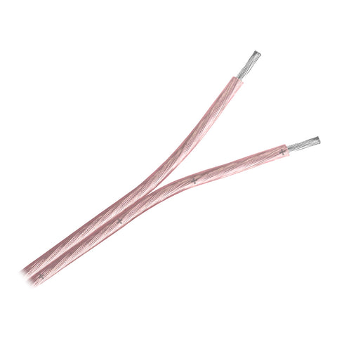 Pacer Two Conductor Clear Speaker Wire 100' 14/2