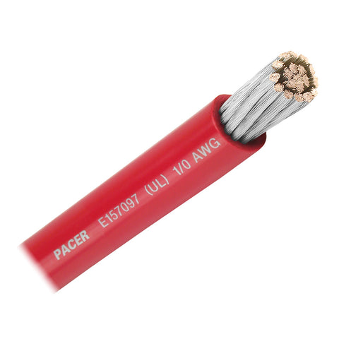 Pacer Red 50' 1/0 Awg Battery Cable
