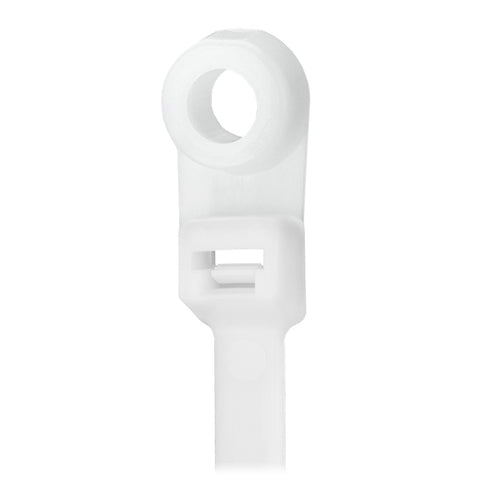 Pacer 8" Cable Tie W/Mounting Ring - Natural Color - 50Lb