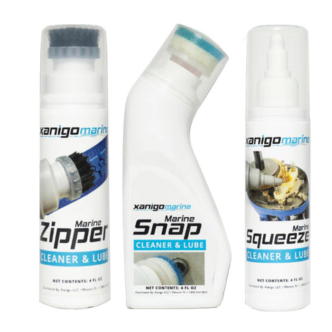 Xanigo Marine 3Pc Zipper And  Snap Lube Set