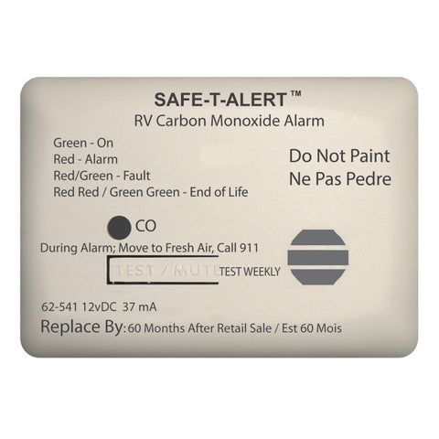 Safe T Alert 62 Series   Carbon Monoxide Alarm 12V
