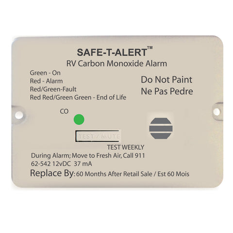 Safe T Alert 62 Series Carbon Monoxide Alarm 12V