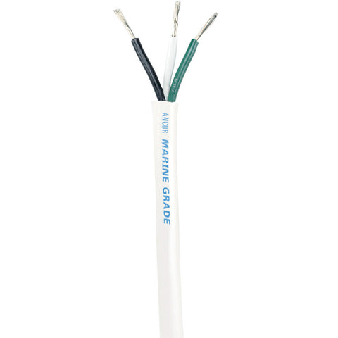 Ancor White Triplex Cable 14/3 White, Black, Green