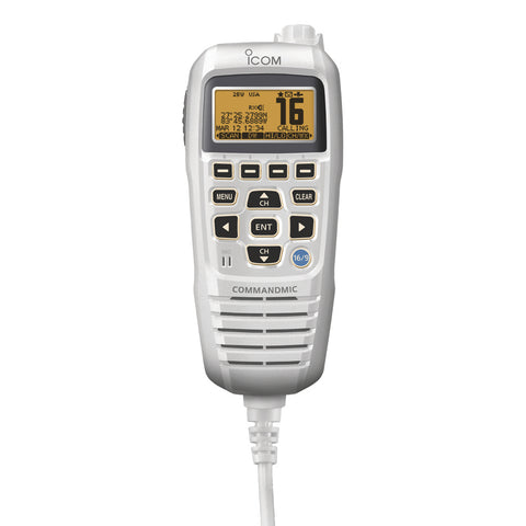Icom Hm195 Command Mic Iv With Yellow Backlit Lcd Super White