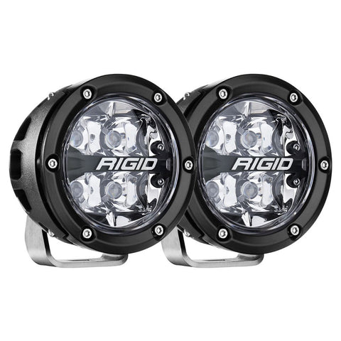 Rigid 360 Series 4" Offroad Spot Beam Rgbw Backlight Set 