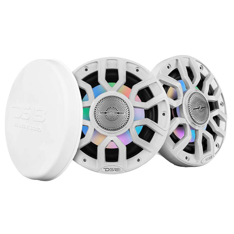 Ds18 6.5" 2-Way Coaxial Marine Speakers W/ Digital Led Lights