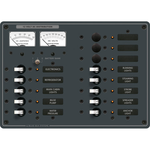 Blue Sea 8068 Panel Dc 13 Pos V/Ammeter