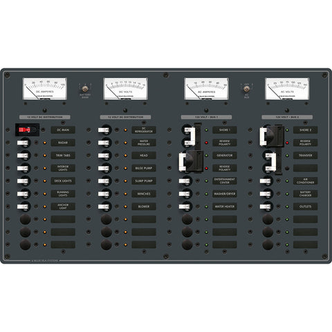 Blue Sea 8086 Breaker Panel 20-12V 20-120Ac