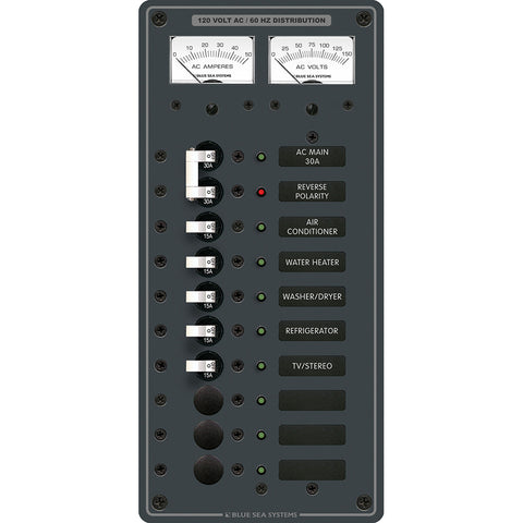 Blue Sea 8074 Breaker Panel 120Vac 10 Pos