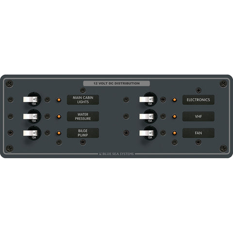 Blue Sea 8096 Breaker Panel Dc 6 Pos