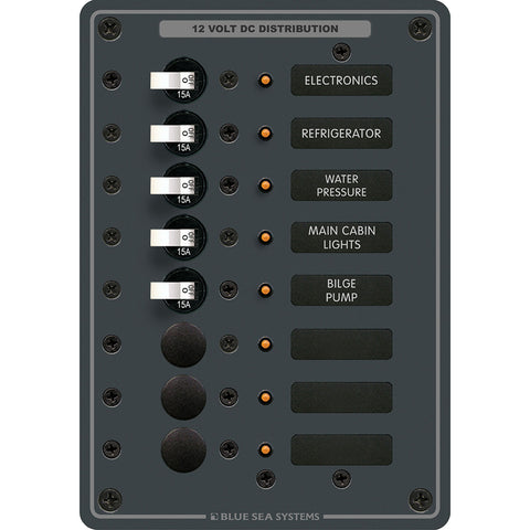 Blue Sea 8023 Panel Dc 8 Circuit Breaker 