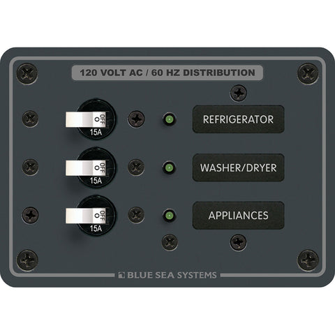 Blue Sea 8058 Panel 120Vac 3 Position