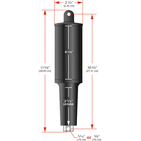 Lenco Extreme Duty Actuator 12V 2-1/4" Stroke W/ 3/8"
