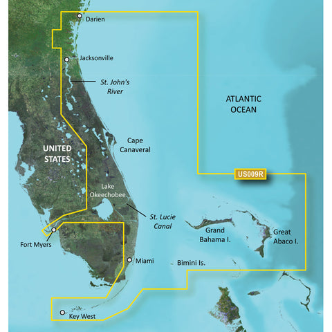 Garmin Vus009R Jacksonville To Key West Bluechart G3 Vision