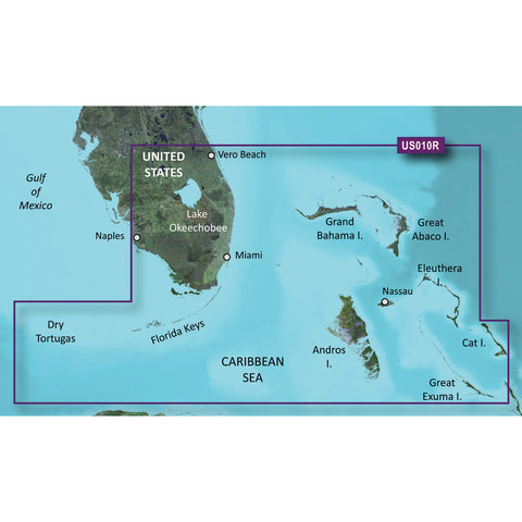 Garmin Vus010R Southeast Florida Bluechart G3 Vision