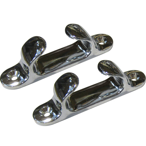Perko 4" Straight Chocks Pair Chrome Plated Zinc