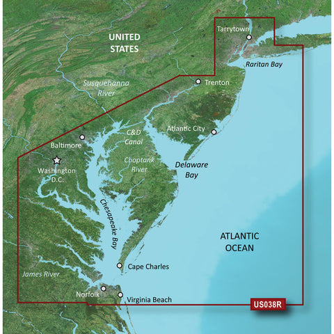 Garmin Vus038R New York To Chesapeake Bluechart G3 Vision