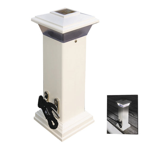 Dock Edge Cleatlite Solar Dock Light W/ Ss Mooring Cleat 12"