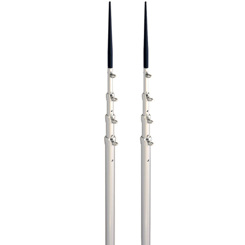 Lee'S 16.5' Bright Silver  Black Spike Telescopic Poles
