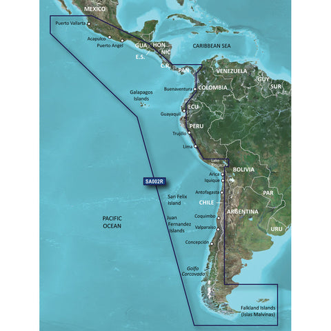 Garmin G3 Hxsa002R South America West Coast Microsd/Sd