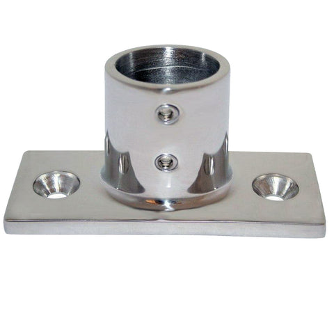 Whitecap 1" Od 90 Deg 2 Hole Rectangle Base Ss Rail Fitting