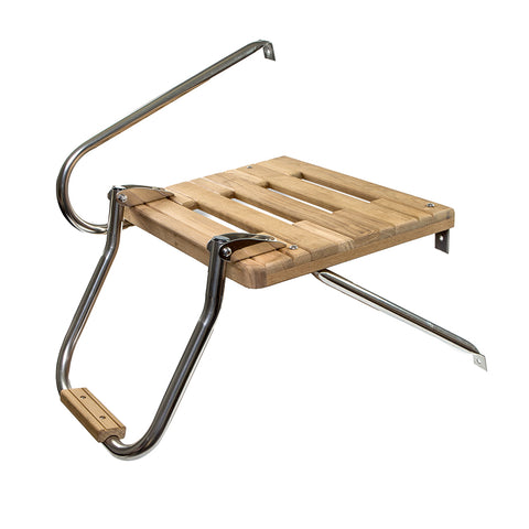 Whitecap Teak Swim Platform W/ Ladder F/ Outboard Motors