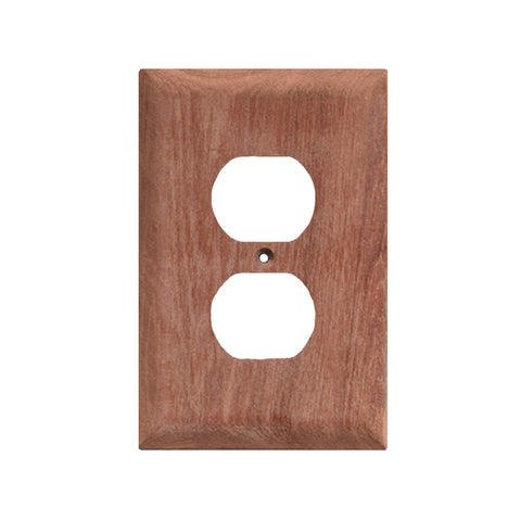 Whitecap Teak Outlet Cover Receptacle Plate 