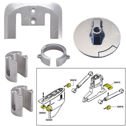 Tecnoseal Anode Kit Merc Bravo 1 W/ Hardware Magnesium