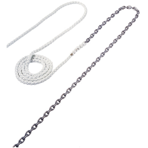 Maxwell Anchor Rode 15' 1/4 Chain To 150' 1/2" Nylon Brait