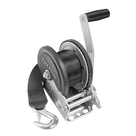 Fulton 1500 Lbs. Single Speed Winch W/20' Strap & Cover