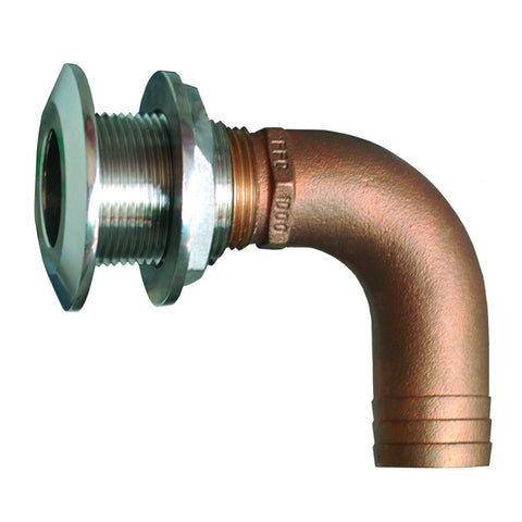 Groco 1 1/4" 90 Degree Hose Thru-Hull Fitting