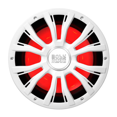 Boss Audio Mrgb10W 10" Marine 800W Subwoofer W/ Multicolor