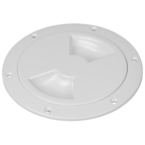Sea Dog Abs Deck Plate White  Smooth 6" Quarter Turn To 