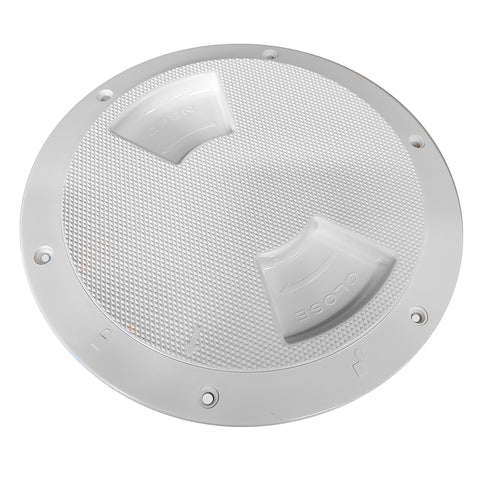 Sea Dog Abs Deck Plate White Textured 8" Quarter Turn To
