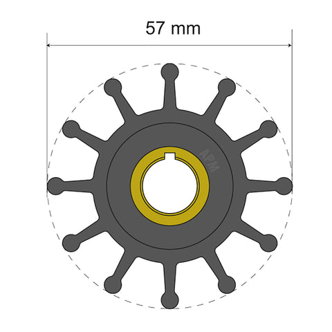 Albin Pump Premium Impeller Kit 06-01-013 57X12.7X20Mm