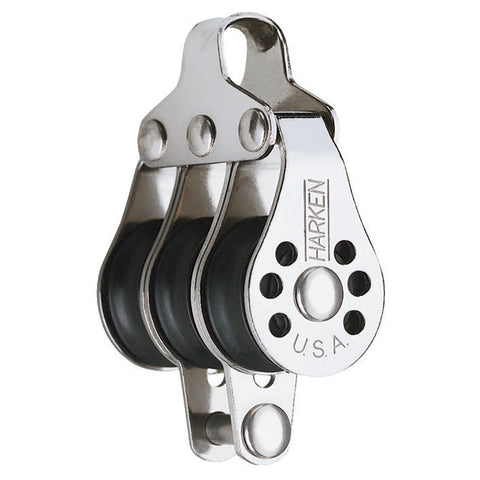Harken 22Mm Triple Micro Block W/ Becket- Fishing