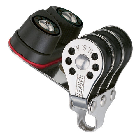 Harken 22Mm Triple Micro Block W/ Cam Cleat- Fishing