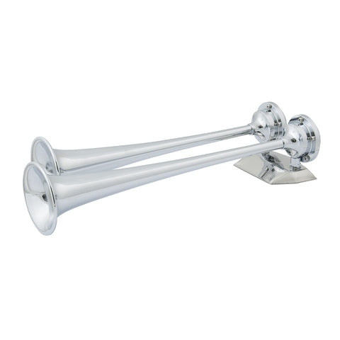 Marinco 12V Chrome Plated  Dual Trumpet Air Horn