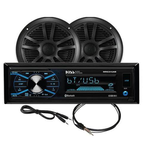 Boss Audio Mcbk634B.6 Package W/ Mr634Uab 2 Mr6B Speakers