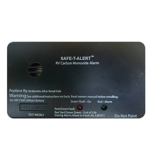 Safe T Alert Sa-340 Black Rv Marine Battery Powered Co2