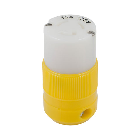 Marinco Locking Connector 15A 125V Yellow