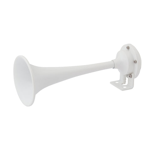 Marinco 12V White Epoxy Coated Single Trumpet Mini Air Horn