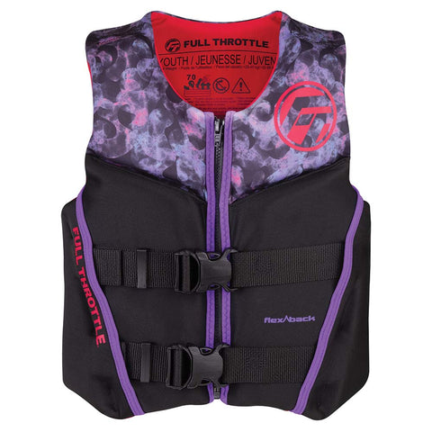 Full Throttle Youth Rapid Dry Flex-Back Life Jacket