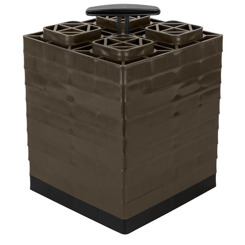 Camco Fasten Leveling Blocks W/ T Handle 2X2 Brown 